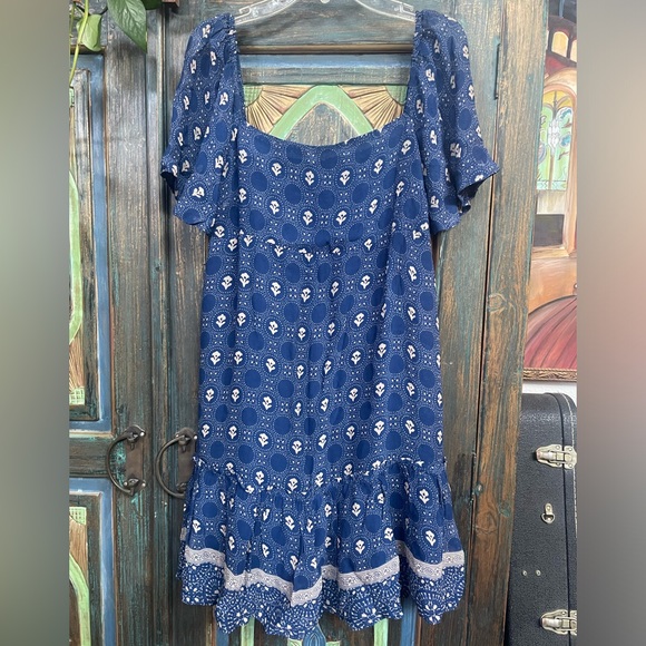 Anthropologie Maeve Smocked Tunic Mini Dress - Picture 2 of 5